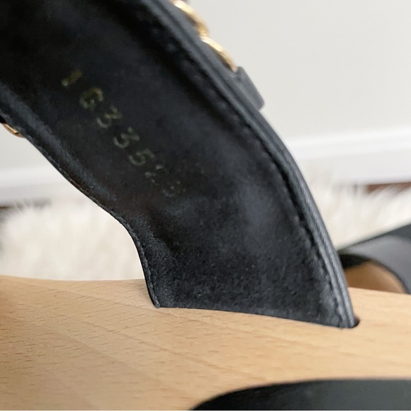 Chanel Calfskin Wood Buckle Sandal Black size 38 - Picture 8 of 12